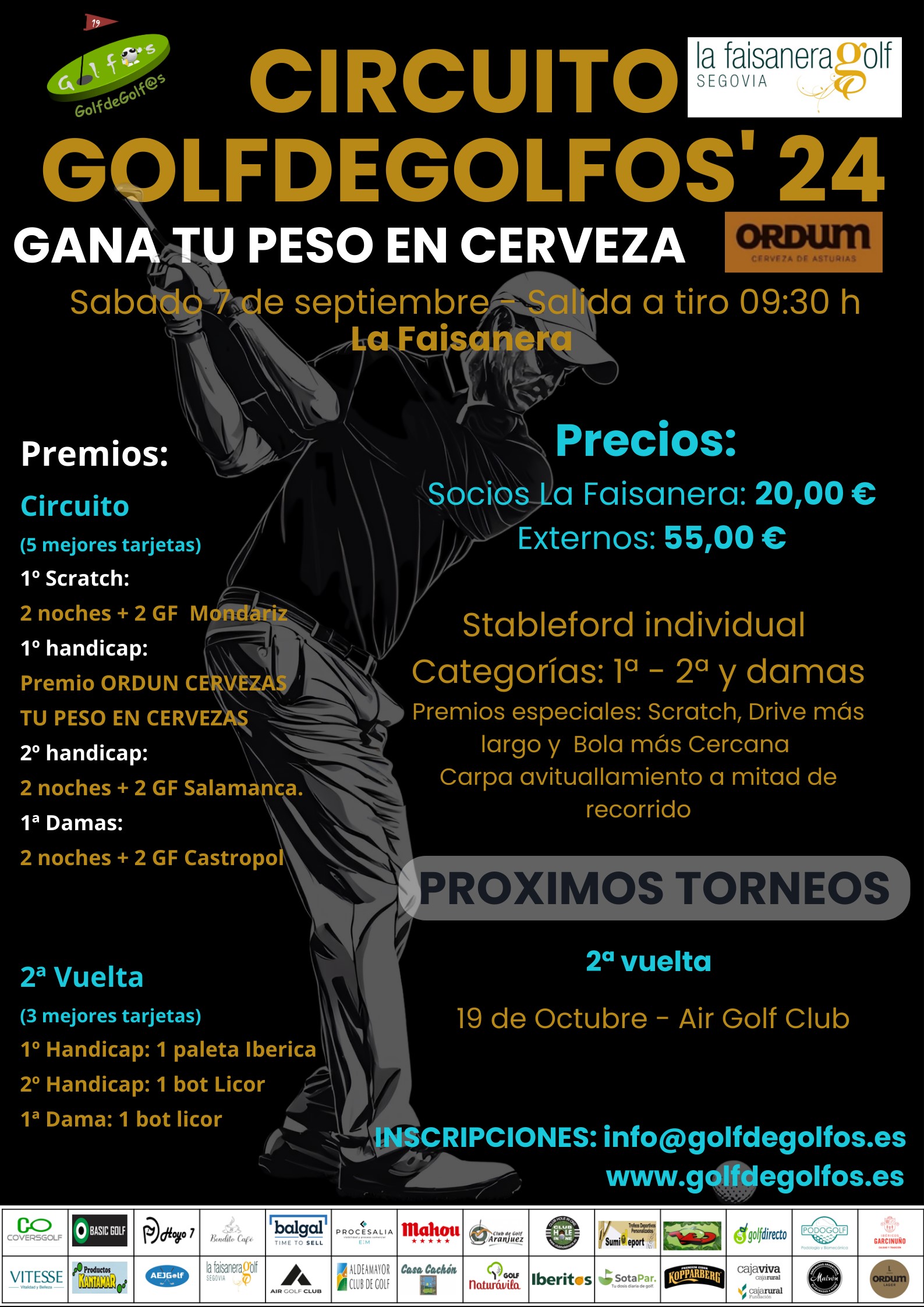 CARTEL GOLF DE GOLFOS 7 DE SEPTIEMBRE