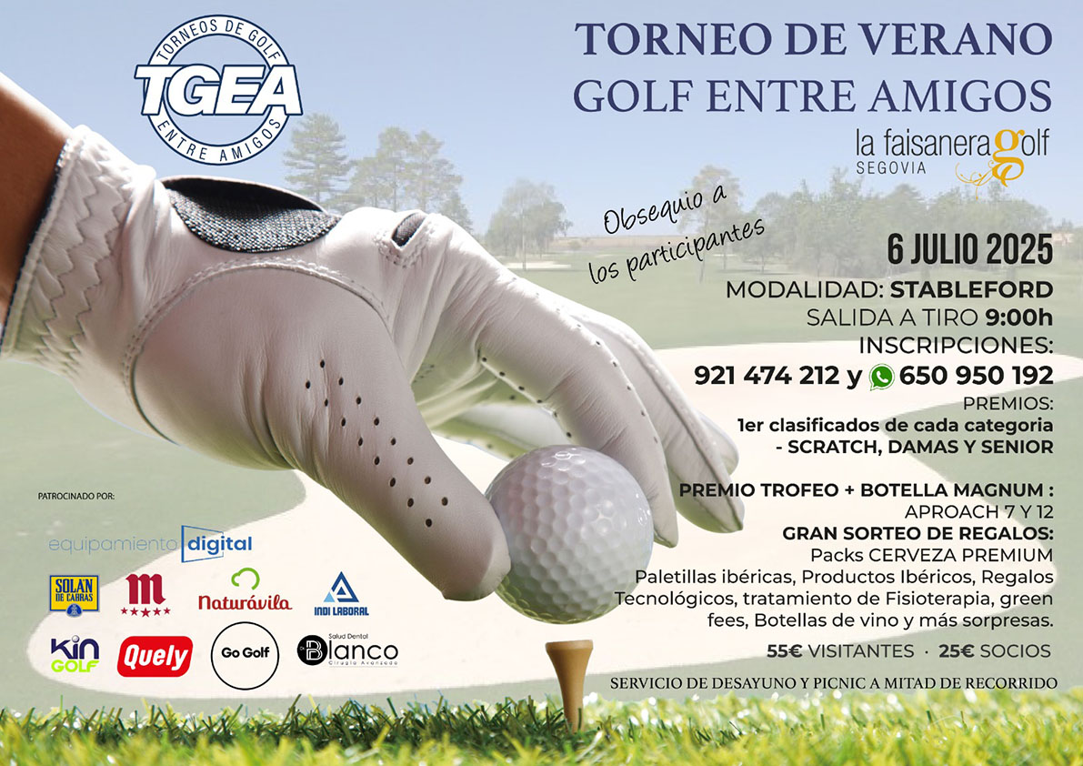 CARTEL GOLF ENTRE AMIGOS