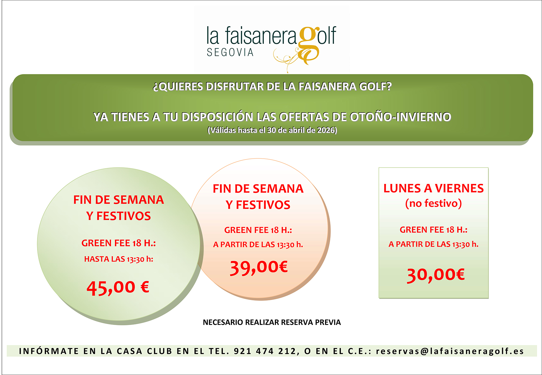 OFERTAS GF. OTOÑO INVIERNO 2026